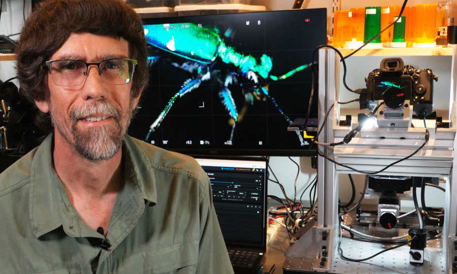 Mc Clellan with microscope